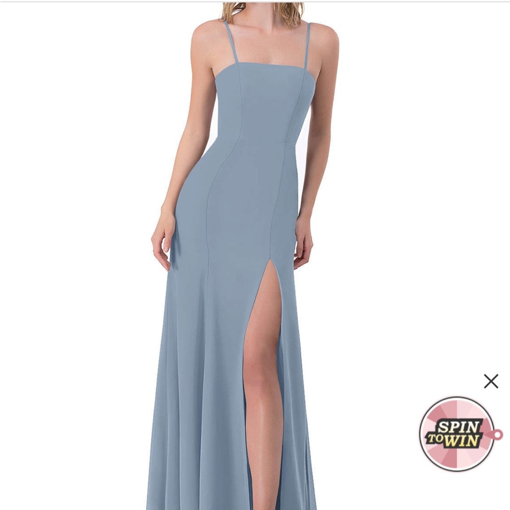 Azazie Cosette A0 in Dusty Blue